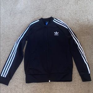 Black and white adidas jacket